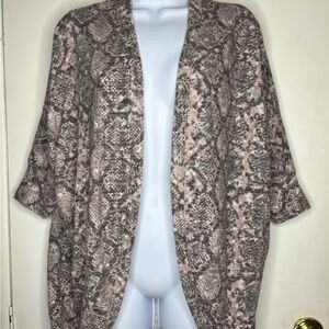 LuLaRoe Gray and Pink Textured Cardigan
